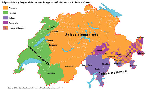 carte suisse langues